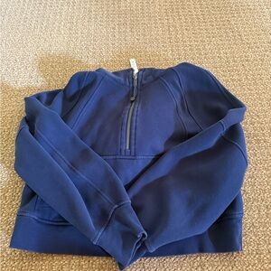 NAVY BLUE LULULEMON SCUBA HALF ZIP NEVER EVER WORN